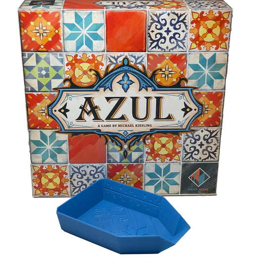 Azul Custom Tile Tray With Azul Board Game Box In Background
